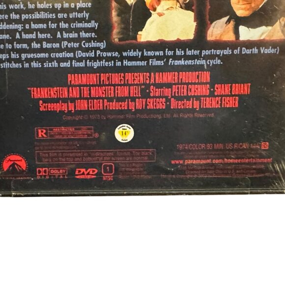 Frankenstein and the Monster From Hell DVD 1974 Peter Cushing Horror New Sealed - Picture 6 of 6